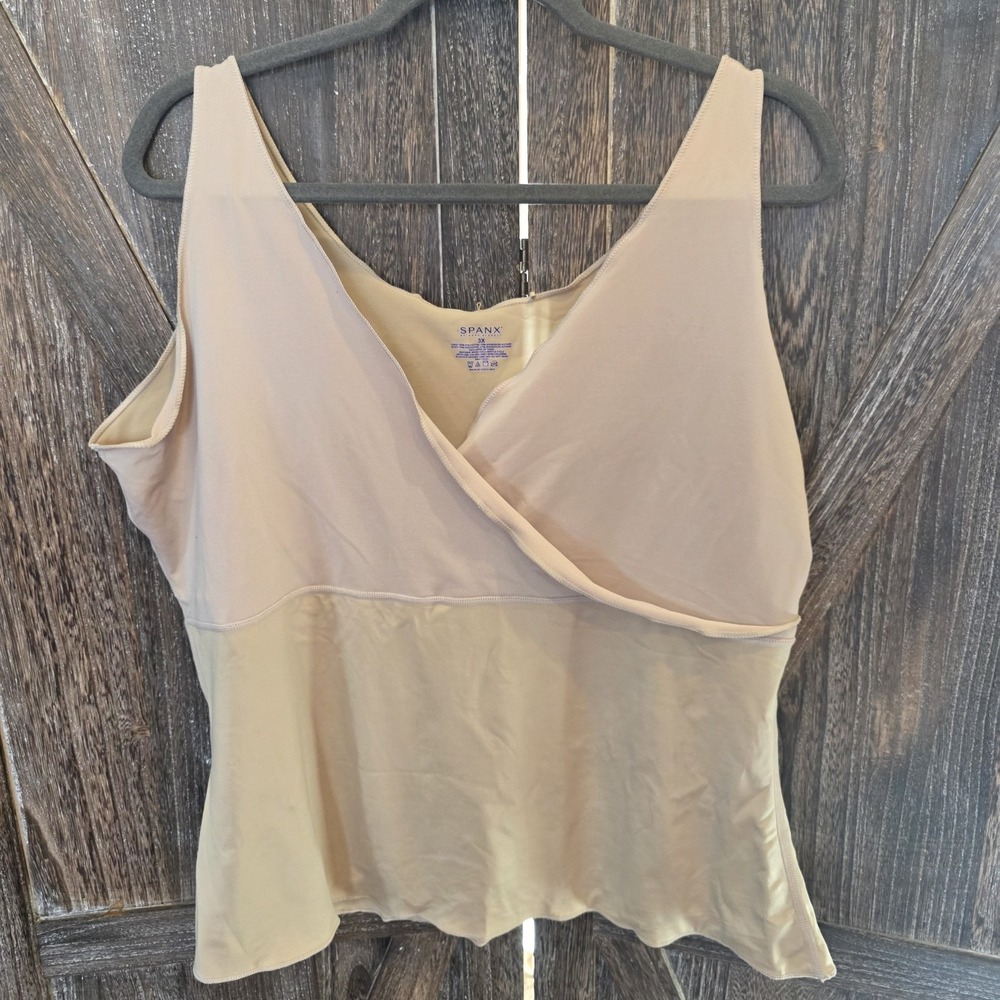SPANX Tank Top Size 3X Nude Undergarment Slip Top Compression Slimming Shapewear